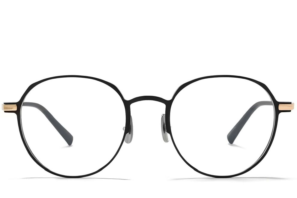 Oval Golden Metal Glasses #BS1025-0334
