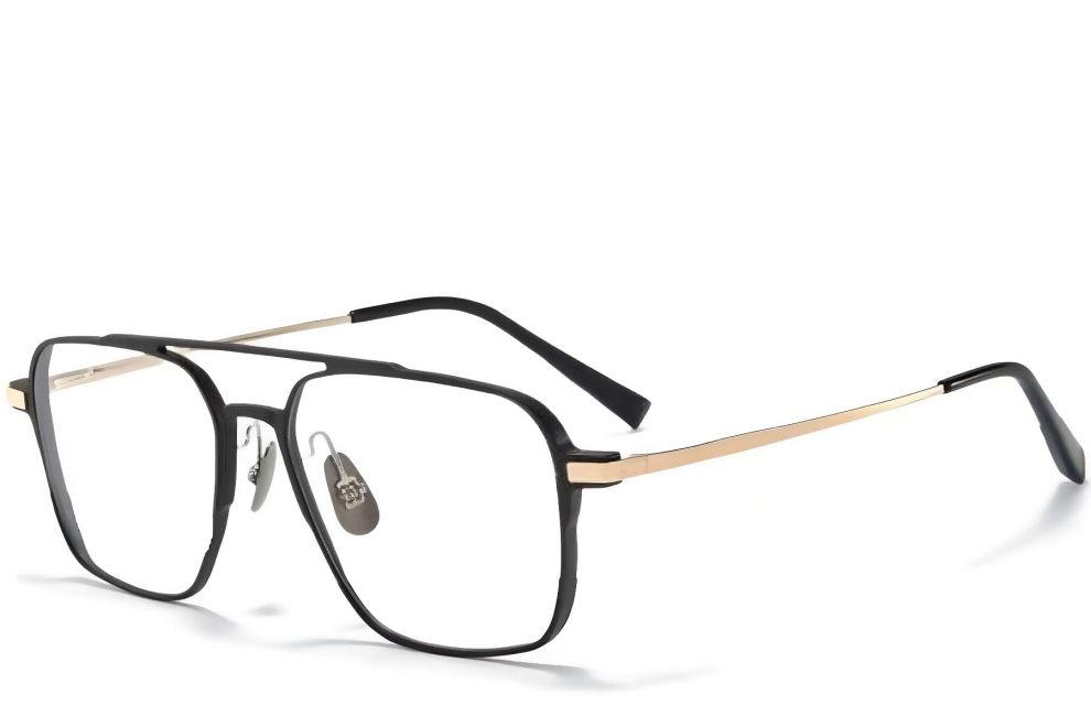 Aviator Golden Metal Glasses #BS1025-0340