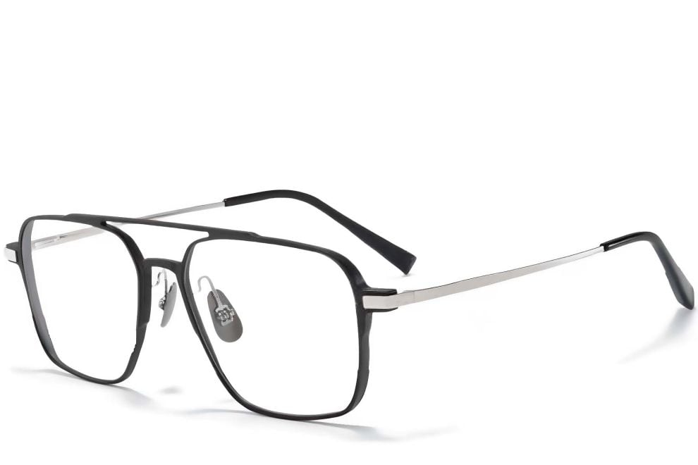 Aviator Silver Metal Glasses #BS1025-0341