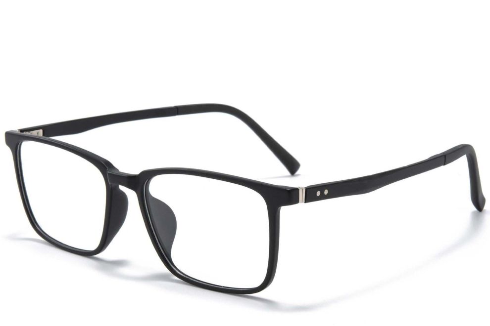Rechteckige schwarze TR90-Brille #BS1025-0352