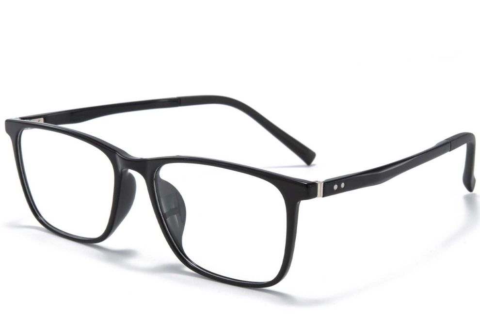Rechteckige schwarze TR90-Brille #BS1025-0353