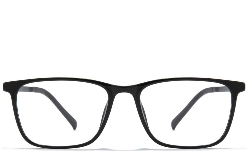 Rechteckige schwarze TR90-Brille #BS1025-0353
