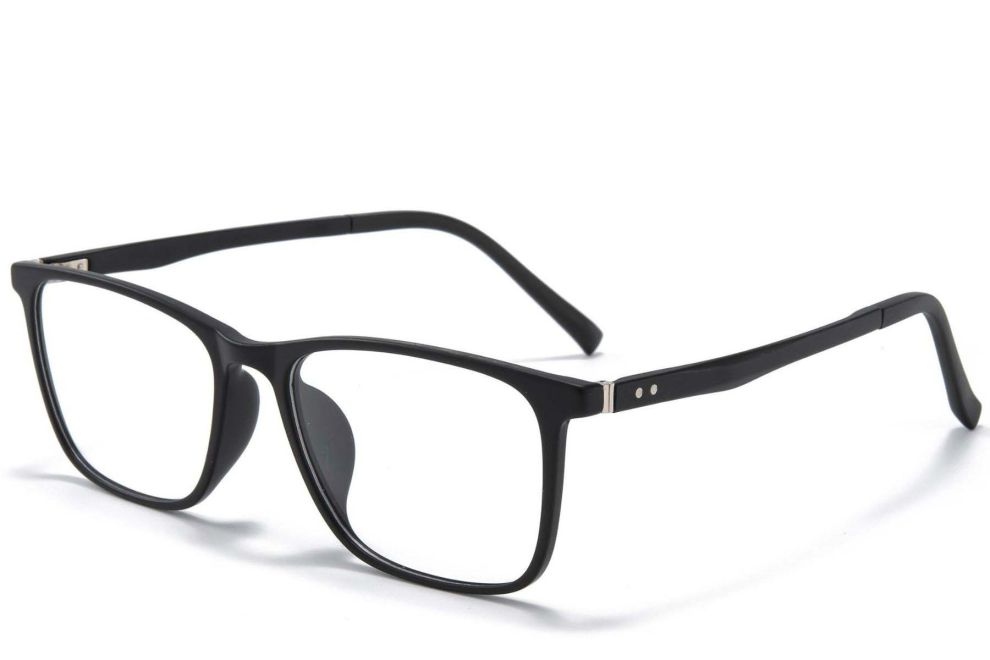 Rechteckige schwarze TR90-Brille #BS1025-0354