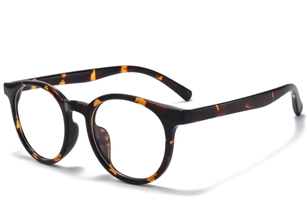 Runde Schildpatt-TR90-Brille #BS1025-0363