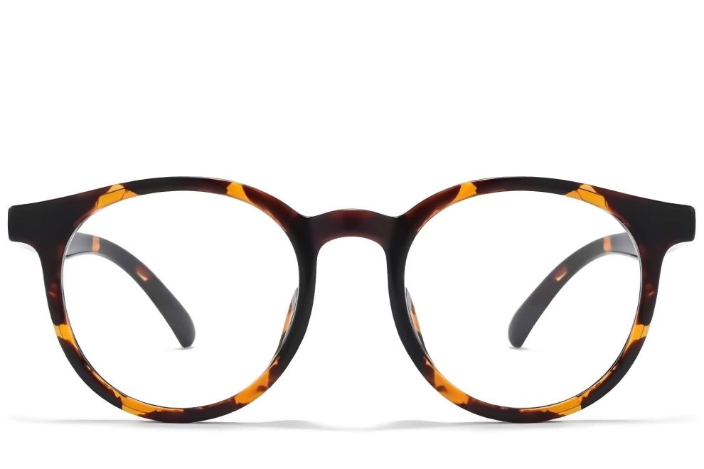 Runde Schildpatt-TR90-Brille #BS1025-0363