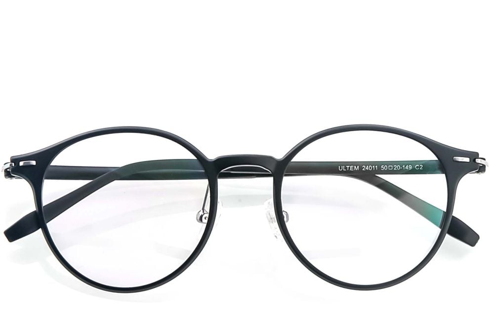 Oval Black Ultem Glasses #BS1025-0390