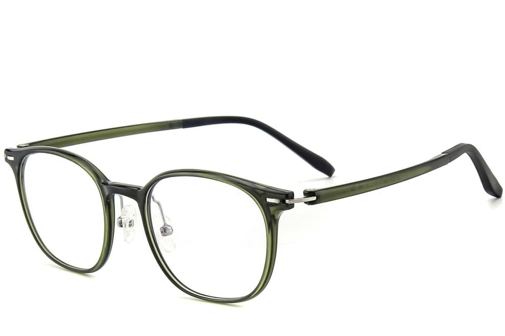 Oval Green Ultem Glasses #BS1025-0400