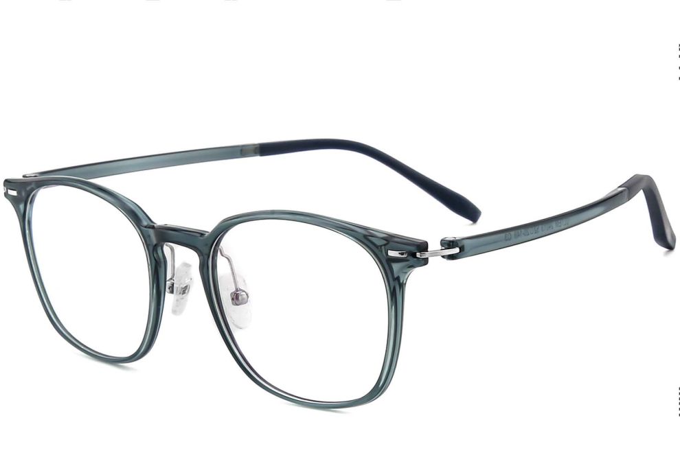 Rechteckige blaue Ultem-Brille #BS1025-0403