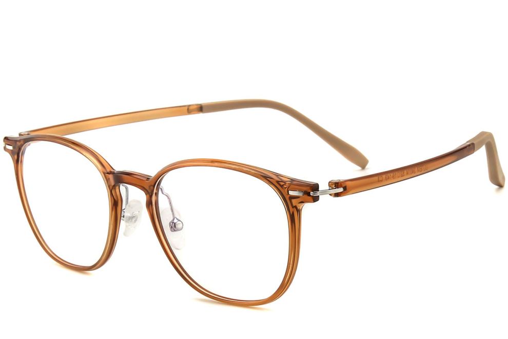 Oval Brown Ultem Glasses #BS1025-0407