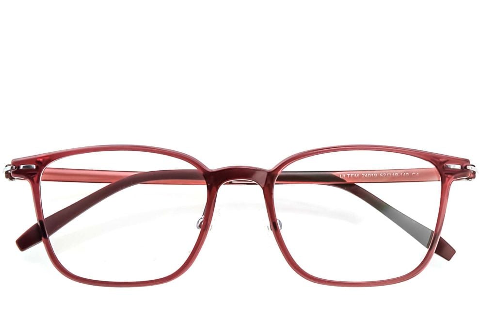 Rectangular Red Ultem Glasses #BS1025-0427