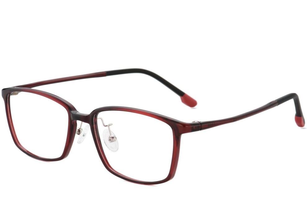 Rectangular Red Ultem Glasses #BS1025-0439