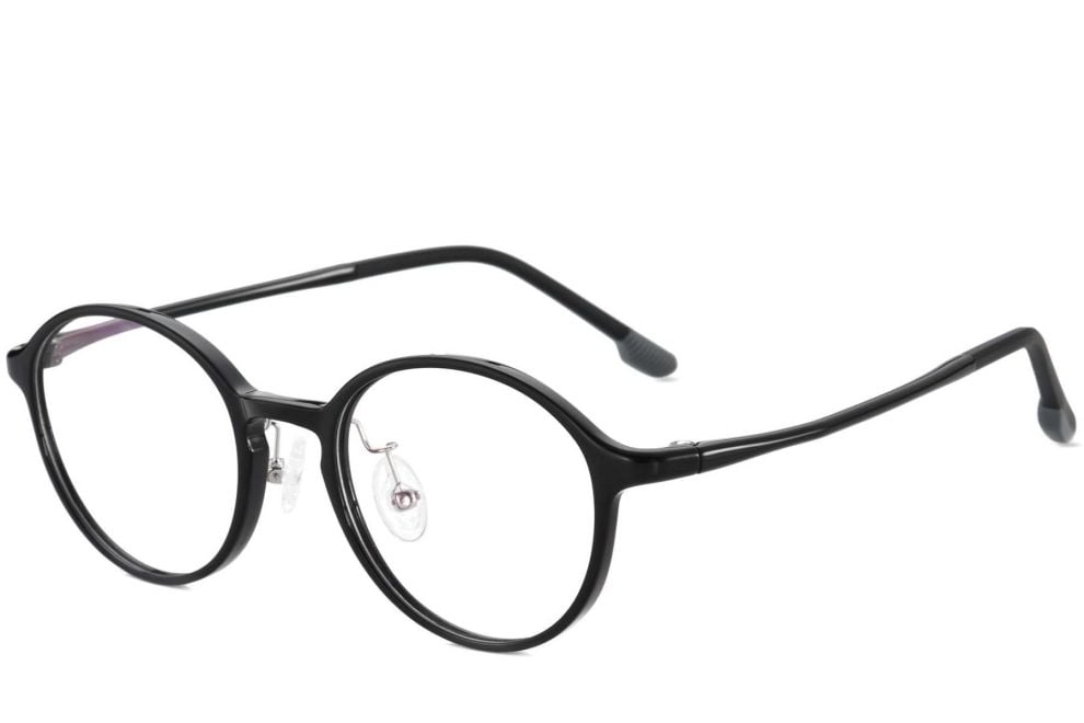 Round Black Ultem Glasses #BS1025-0440