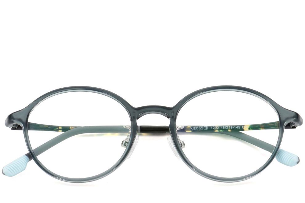 Round Green Ultem Glasses #BS1025-0442
