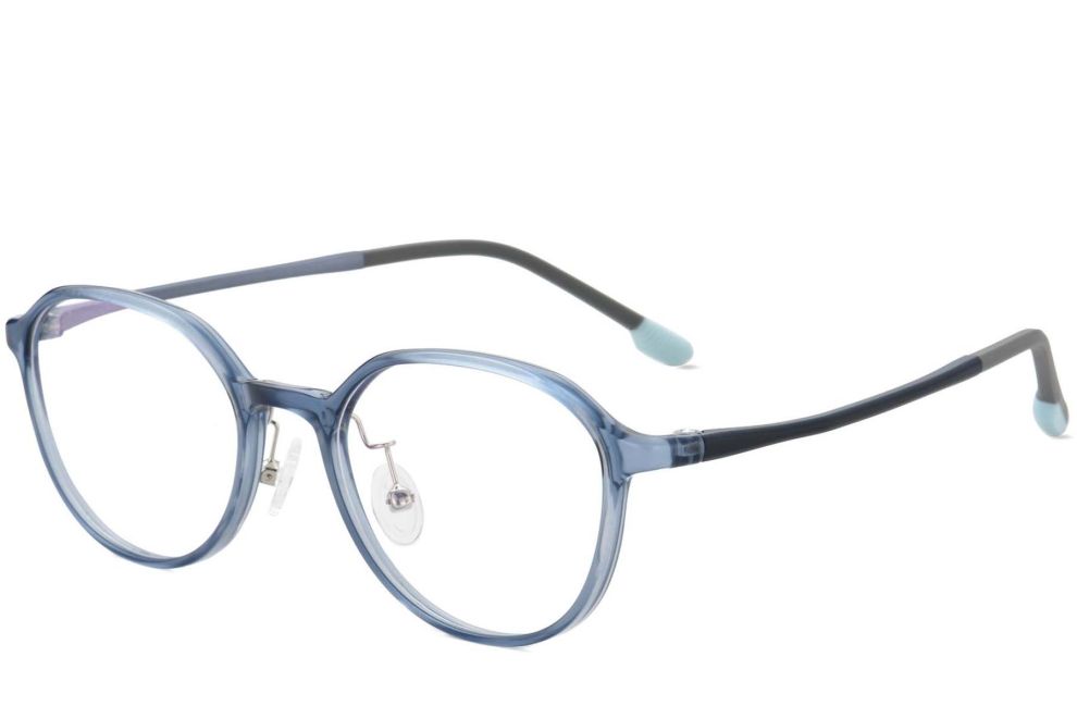 Oval Blue Ultem Glasses #BS1025-0464