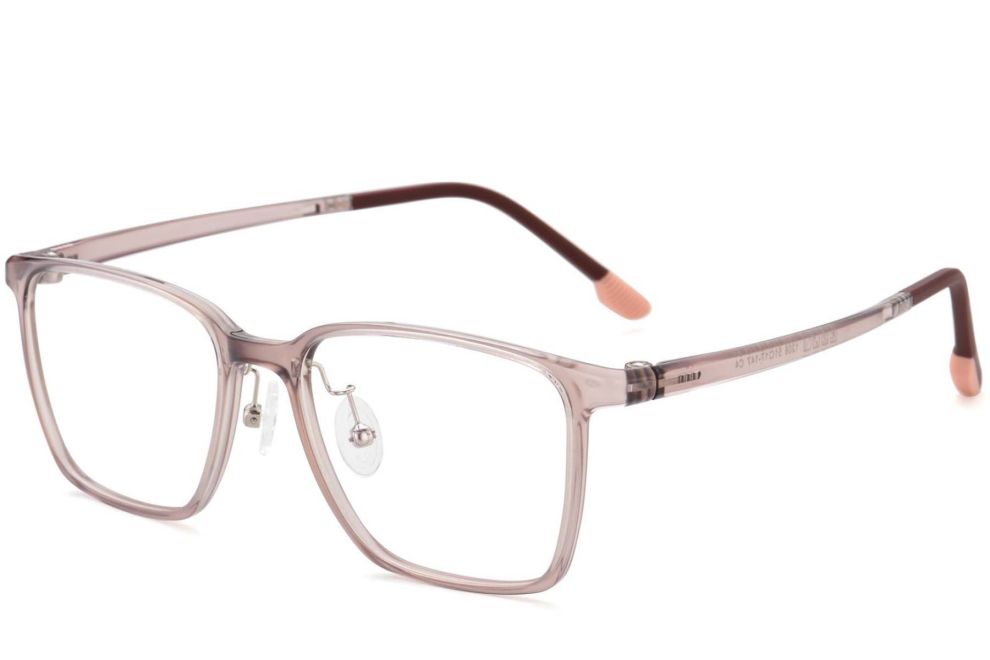 Rechteckige rosa Ultem-Brille #BS1025-0470