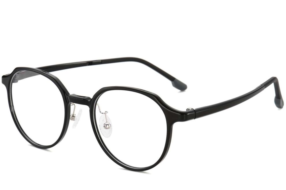 Round Black Ultem Glasses #BS1025-0477