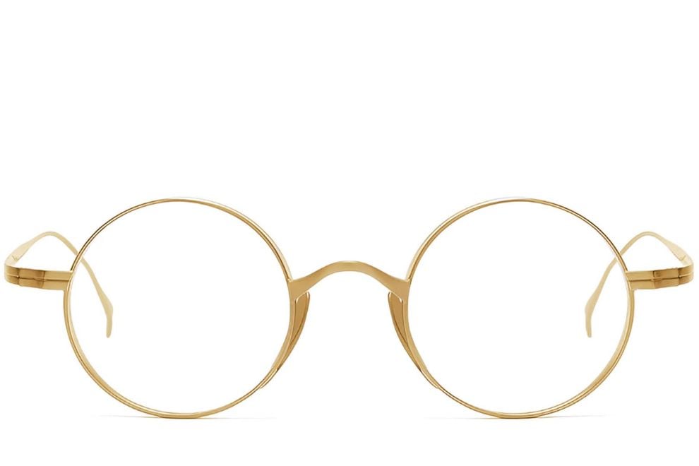 Oval Golden Metal Glasses #BS1913-0006