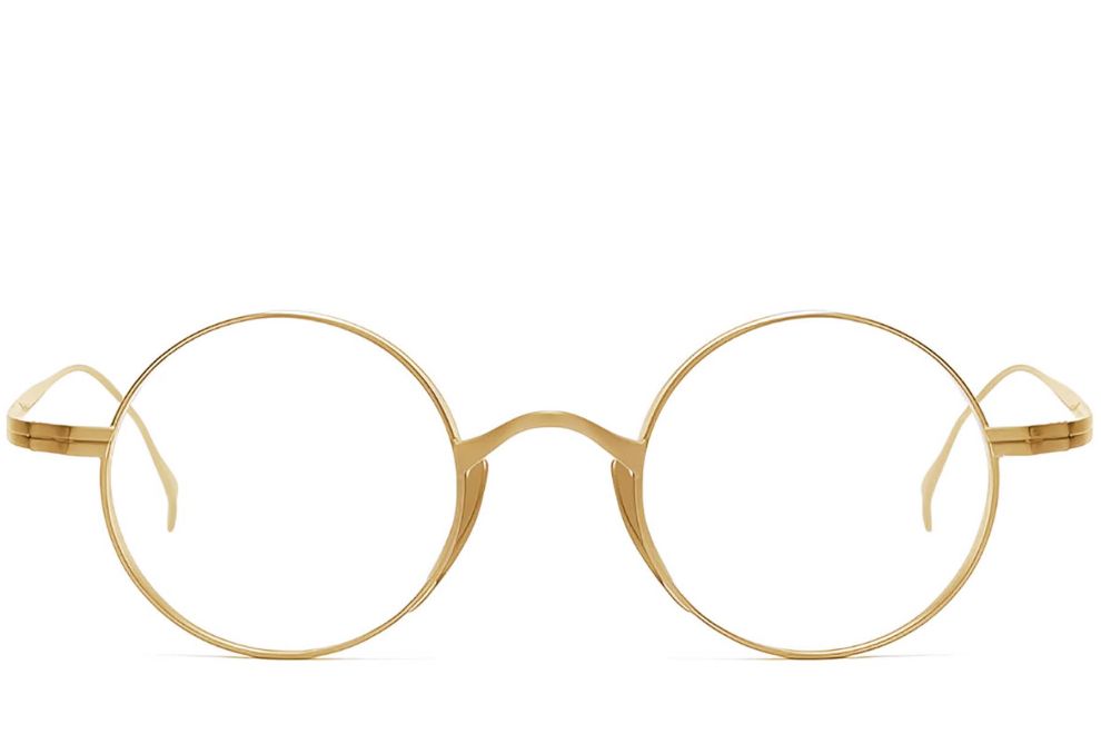 Oval Golden Metal Glasses #BS1913-0006