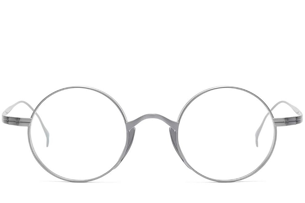 Oval Silver Metal Glasses #BS1913-0007