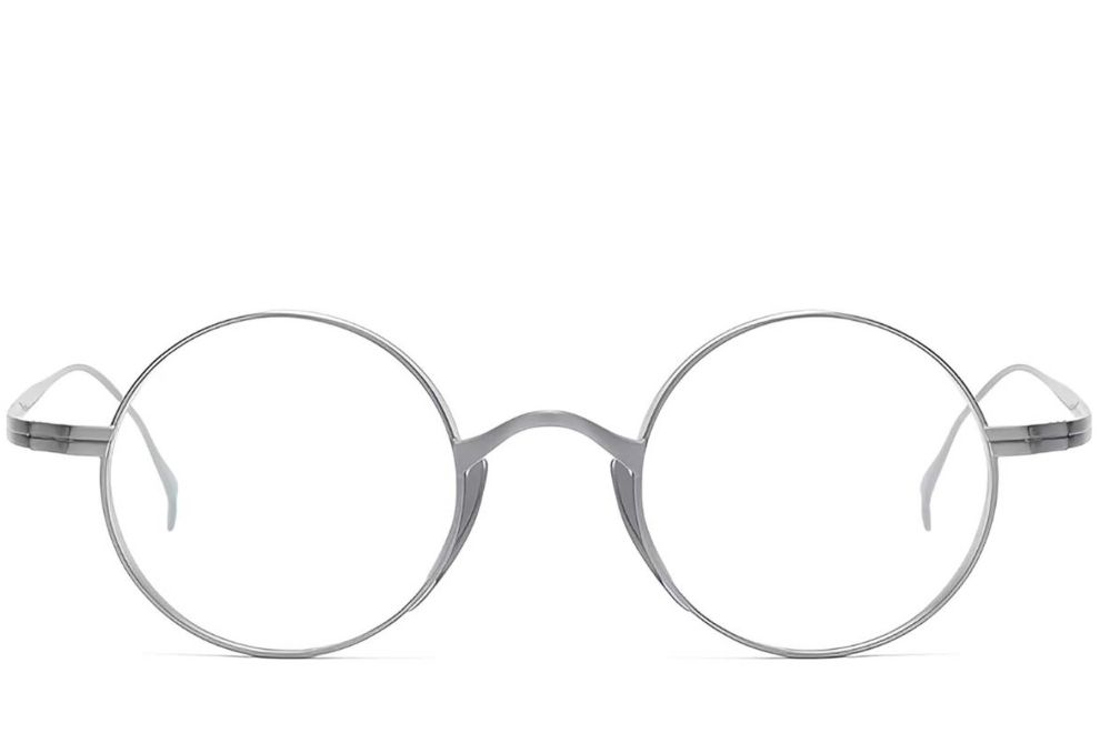 Oval Silver Metal Glasses #BS1913-0007