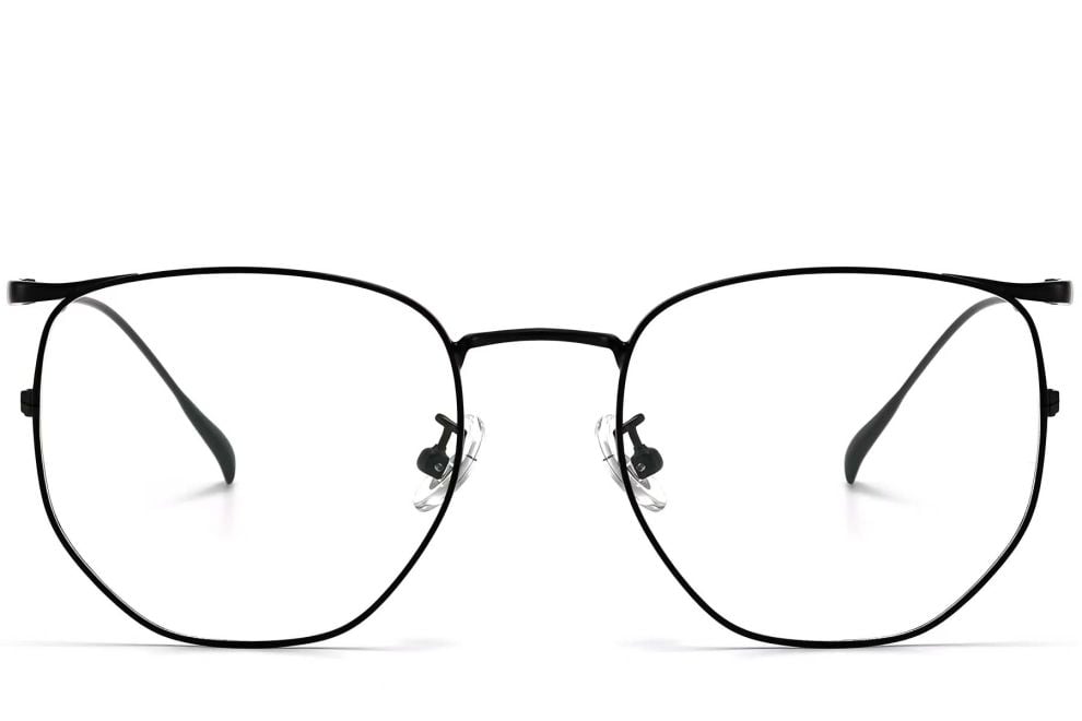 Geometric Black Metal Glasses #BS1913-0009
