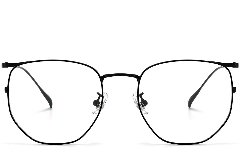 Geometric Black Metal Glasses #BS1913-0009