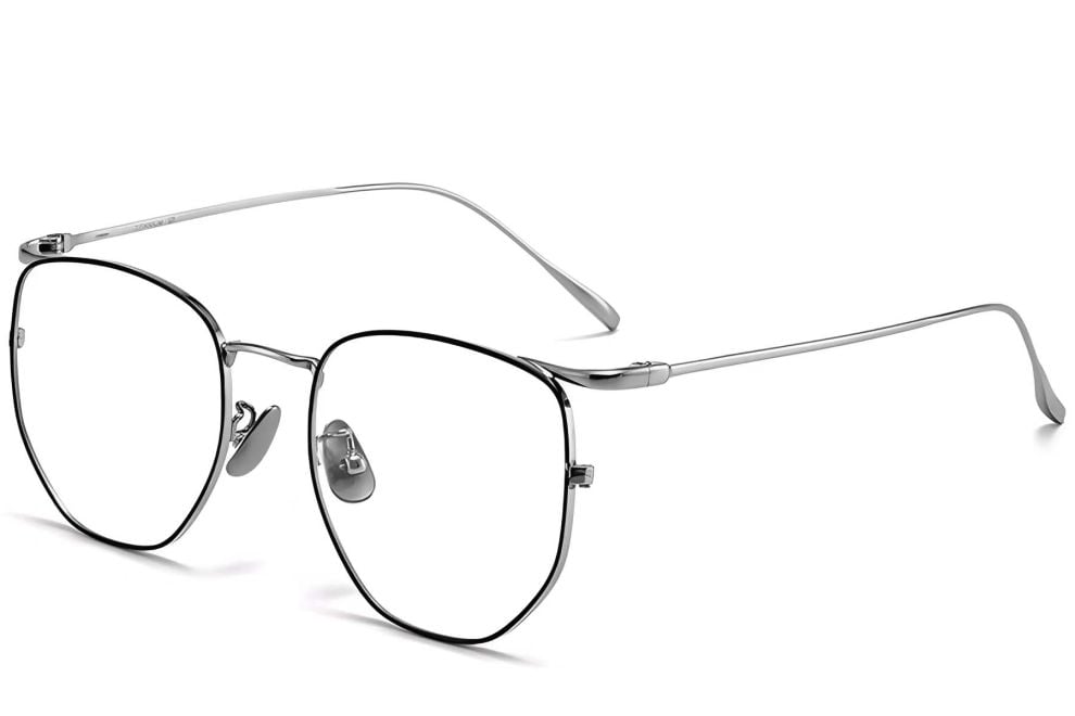 Geometric Black Metal Glasses #BS1913-0014