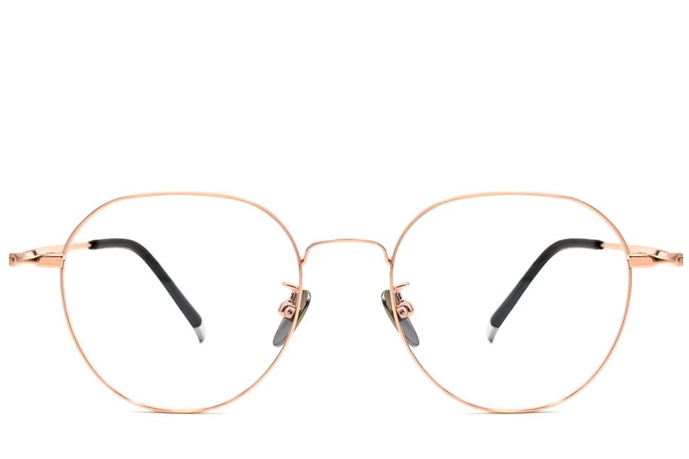 Oval Pink Metal Glasses #BS1913-0018