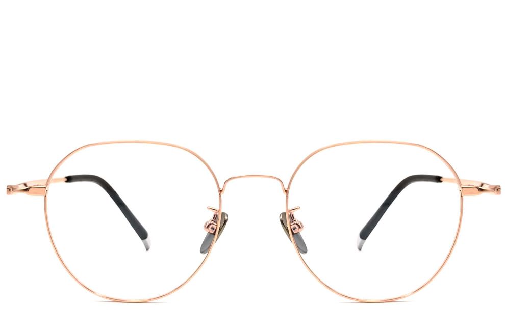 Oval Pink Metal Glasses #BS1913-0018