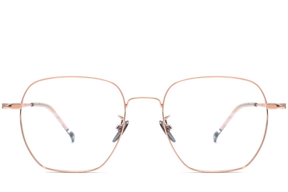 Geometric Pink Metal Glasses #BS1913-0022
