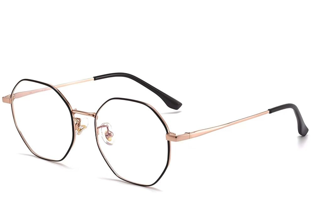 Geometric Black Metal Glasses #BS1913-0026