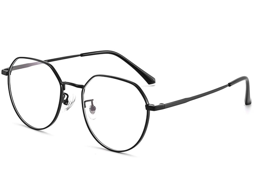 Geometric Black Metal Glasses #BS1913-0029