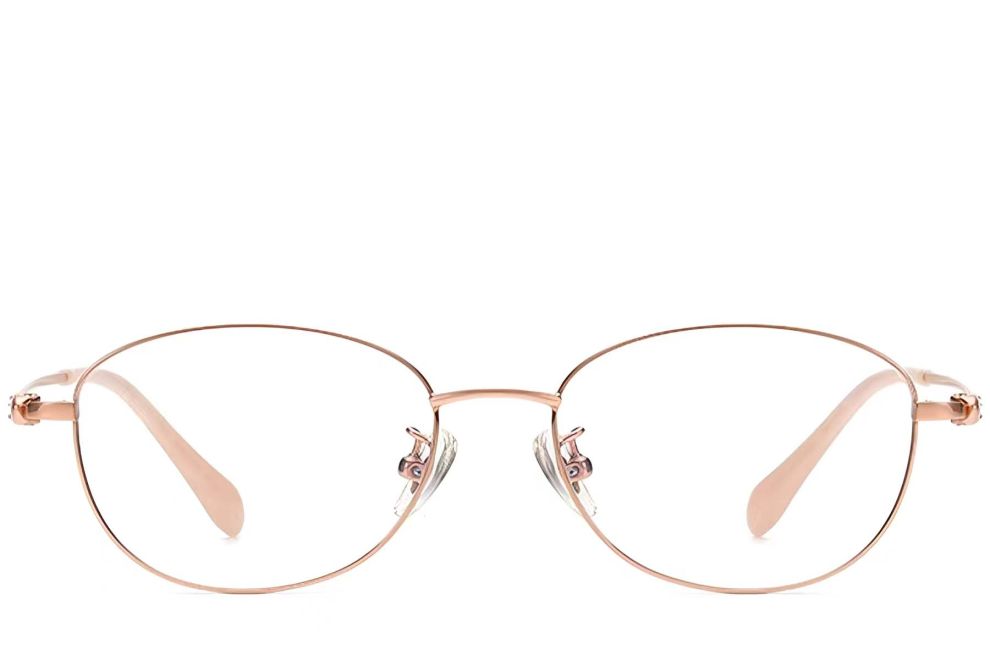 Oval Golden Metal Glasses #BS1913-0034