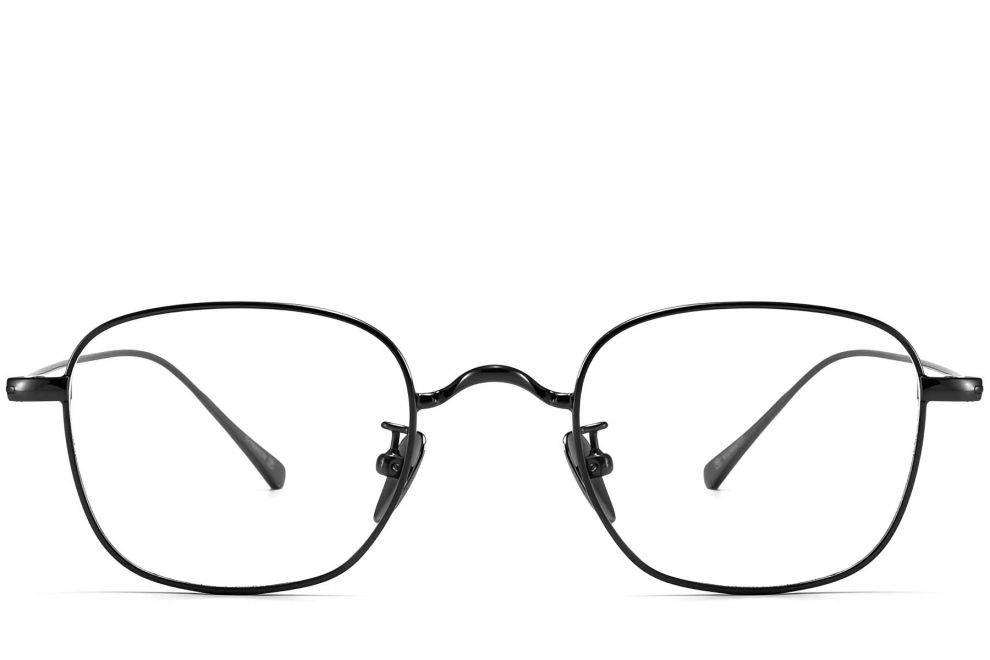 Rectangular Black Metal Glasses #BS1913-0047