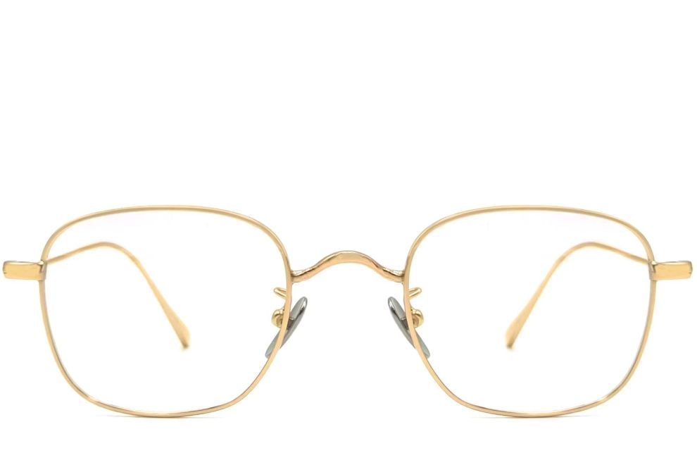 Rectangular Golden Metal Glasses #BS1913-0050