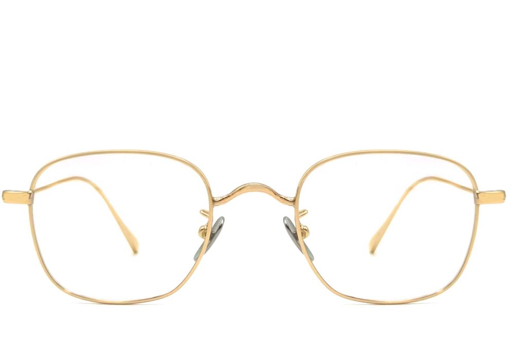 Rectangular Golden Metal Glasses #BS1913-0050