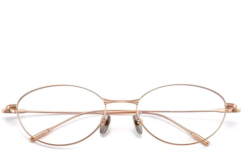Oval Pink Metal Glasses #BS1913-0053
