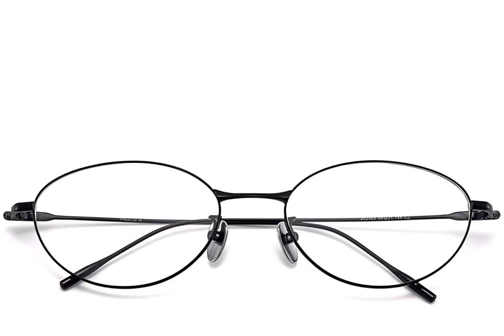 Oval Black Metal Glasses #BS1913-0054