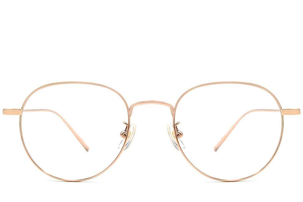 Gafas ovaladas de titanio rosa #BS1913-0062