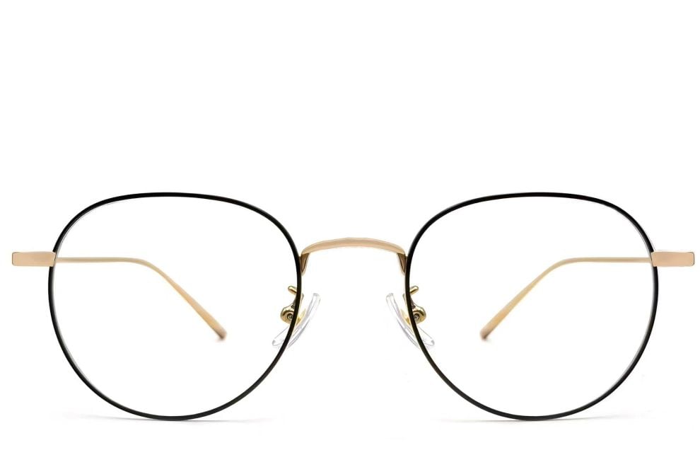 Gafas ovaladas de titanio negro #BS1913-0064