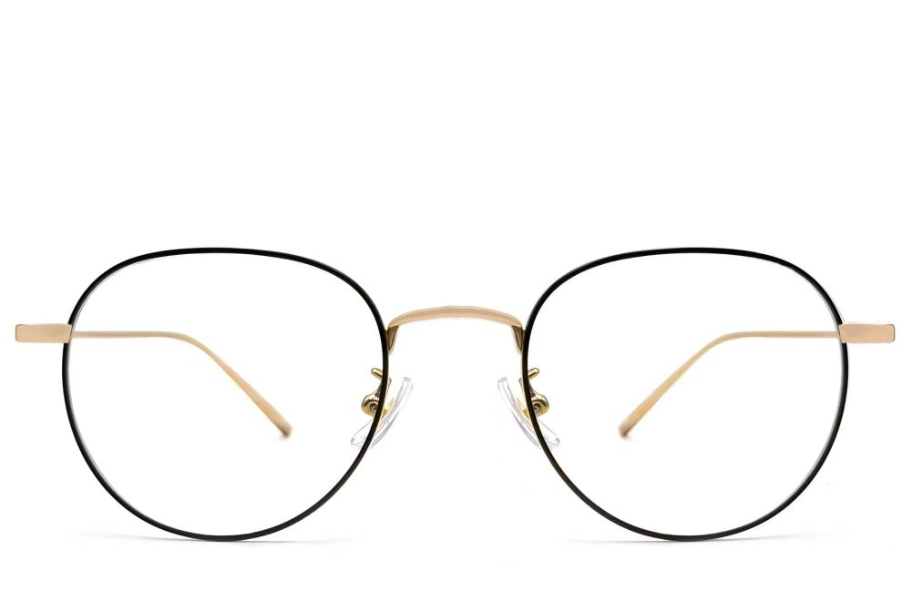 Gafas ovaladas de titanio negro #BS1913-0064
