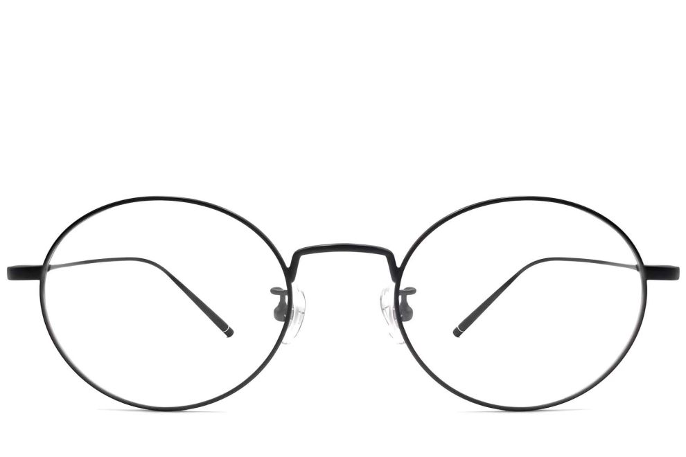 Gafas ovaladas de titanio negro #BS1913-0066