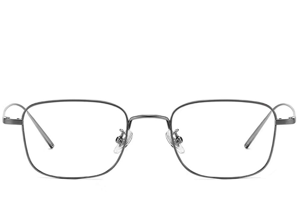 Gafas rectangulares de titanio gris #BS1913-0074