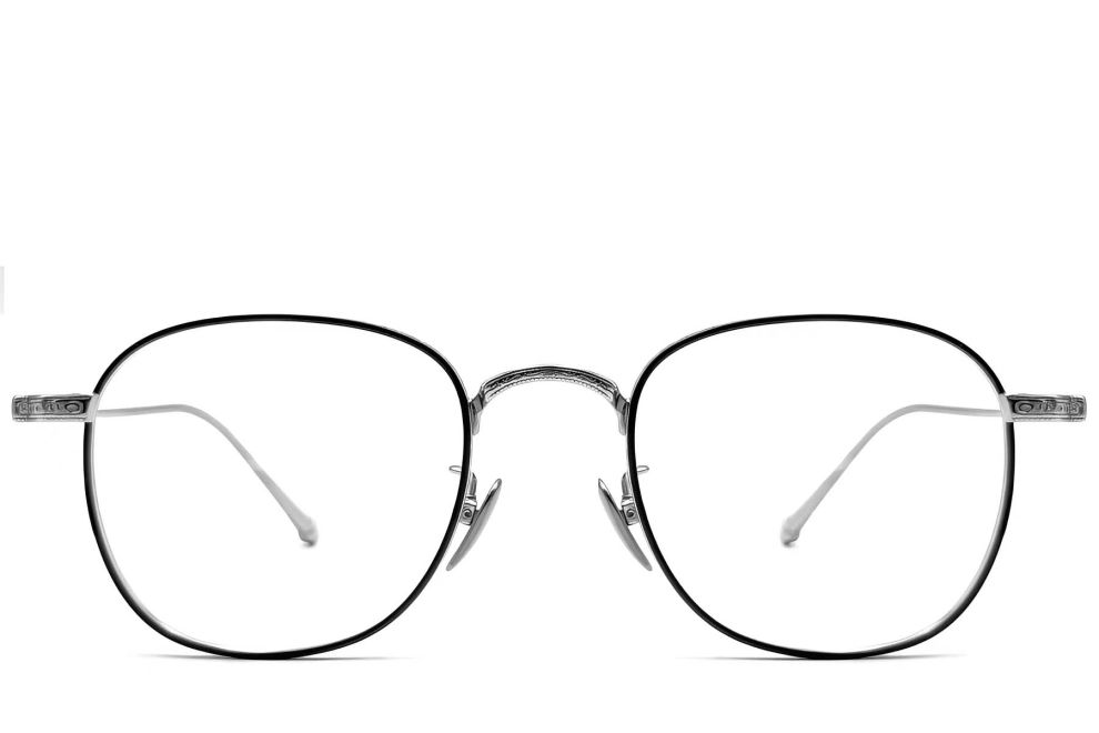 Gafas ovaladas de titanio negro #BS1913-0078