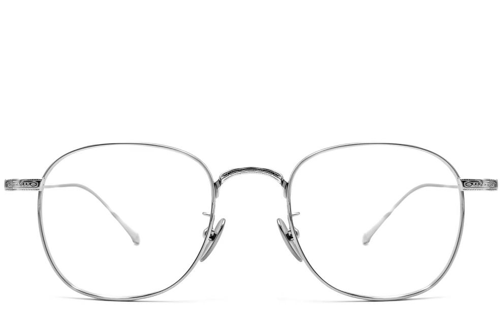 Gafas ovaladas de titanio plateado #BS1913-0080