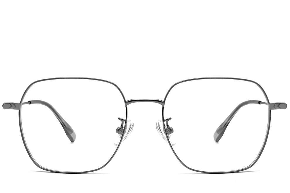 Gafas geométricas de titanio gris #BS1913-0084