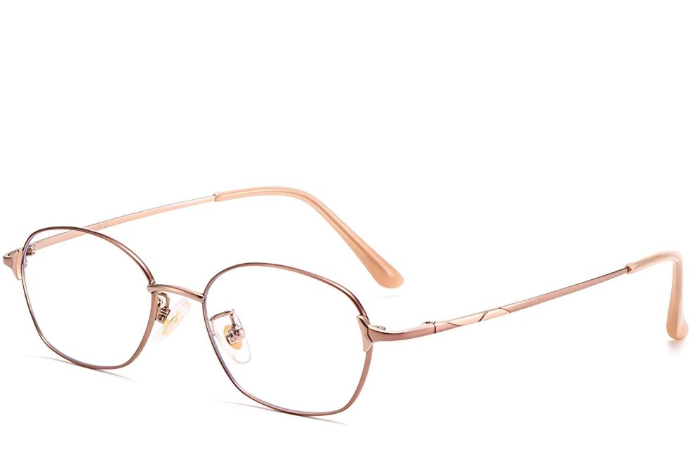 Gafas ovaladas de titanio rosa #BS1913-0095