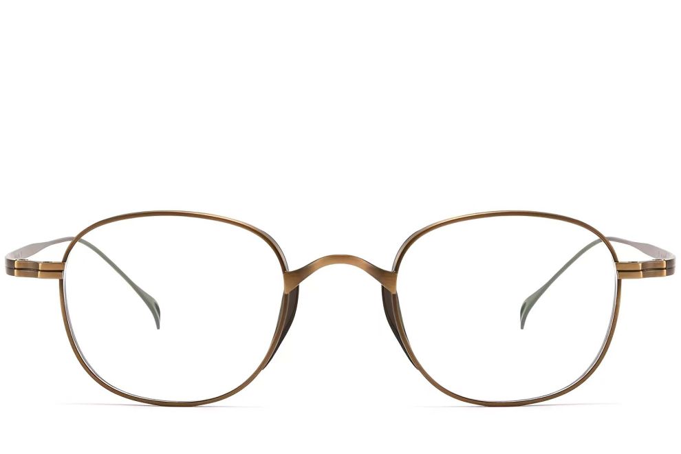 Gafas rectangulares de cobre y titanio #BS1913-0098