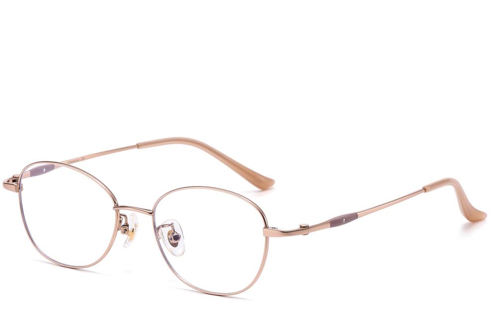 Gafas ovaladas de titanio rosa #BS1913-0103