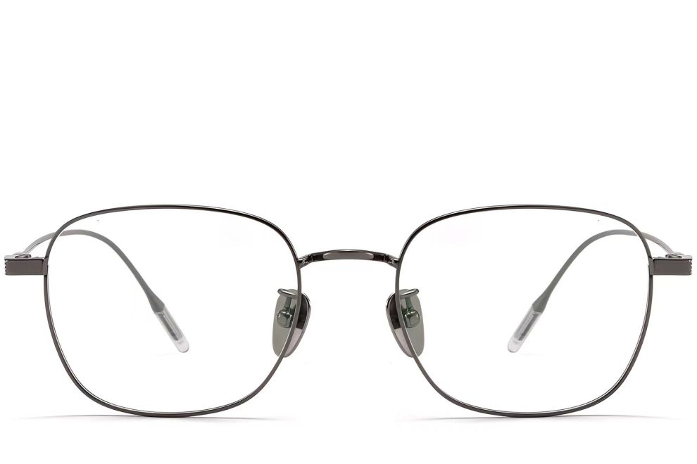 Gafas rectangulares de titanio gris #BS1913-0108
